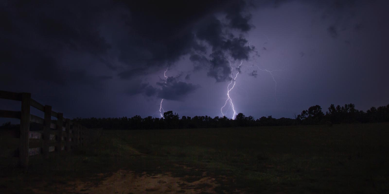 A lightning storm